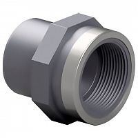 Адаптер-втулка ПВХ Effast RGRAFR050F с металлическим кольцом, d50x1-1/2"