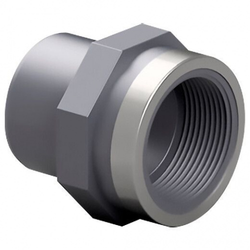 Адаптер-втулка ПВХ Effast RGRAFR050F с металлическим кольцом, d50x1-1/2"