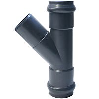 Тройник 45° ПВХ Aquaviva раструбный