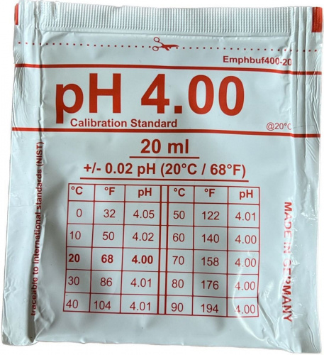 Калибровочный раствор pH 4.00 20ml Калибровочный раствор pH 4.00 20ml