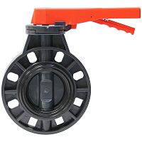 Дисковый поворотный затвор d63 с ручкой, уплотнение EPDM AQUAVIVA 