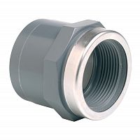 Муфта ПВХ Effast RGRMAR040E переходная, c металлическим кольцом d40x1-1/4"