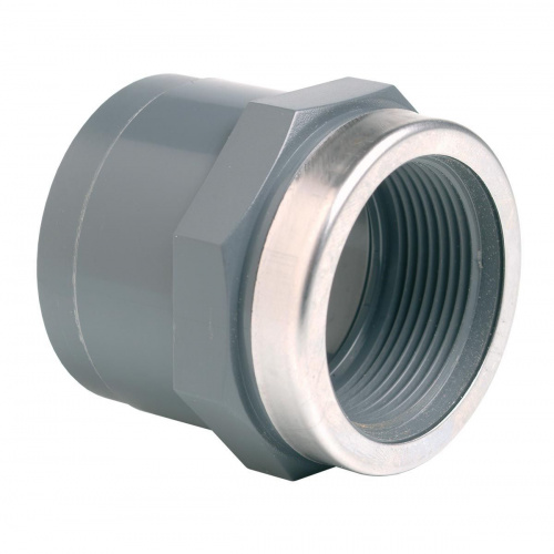 Муфта ПВХ Effast RGRMAR040E переходная, c металлическим кольцом d40x1-1/4" Муфта ПВХ Effast RGRMAR040E переходная, c металлическим кольцом d40x1-1/4"