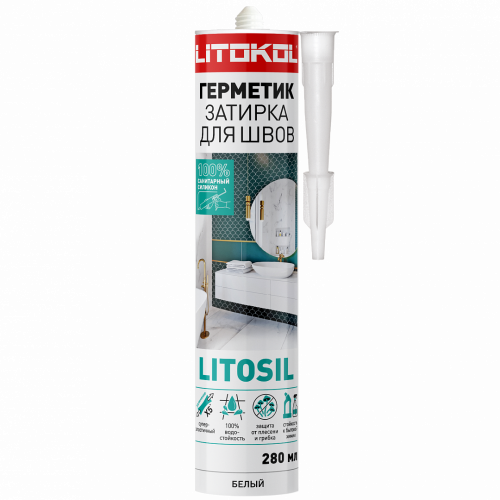 Силиконовый герметик LITOSIL (280 мл) белый