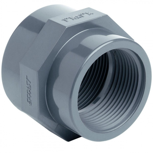 Муфта ПВХ Effast RERMRE050E редукционная, с внутренней резьбой d1-1/2"х1-1/4" Муфта ПВХ Effast RERMRE050E редукционная, с внутренней резьбой d1-1/2"х1-1/4"