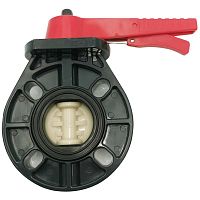 Дисковый поворотный затвор  с ручкой, уплотнение EPDM AQUAVIVA 