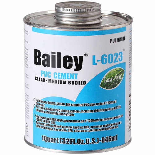 Клей для труб ПВХ Bailey L-6023 Клей для труб ПВХ Bailey L-6023